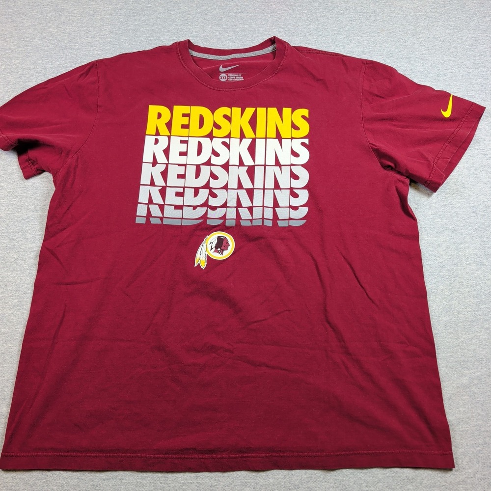 Nike Washington Redskins NFL T-Shirt Mens XXL Burgundy Red Graphic Tee 940